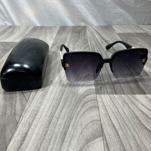 Genesis 4684 UV 400 Protection Square Sunglasses‎ Semi Rimless With Case